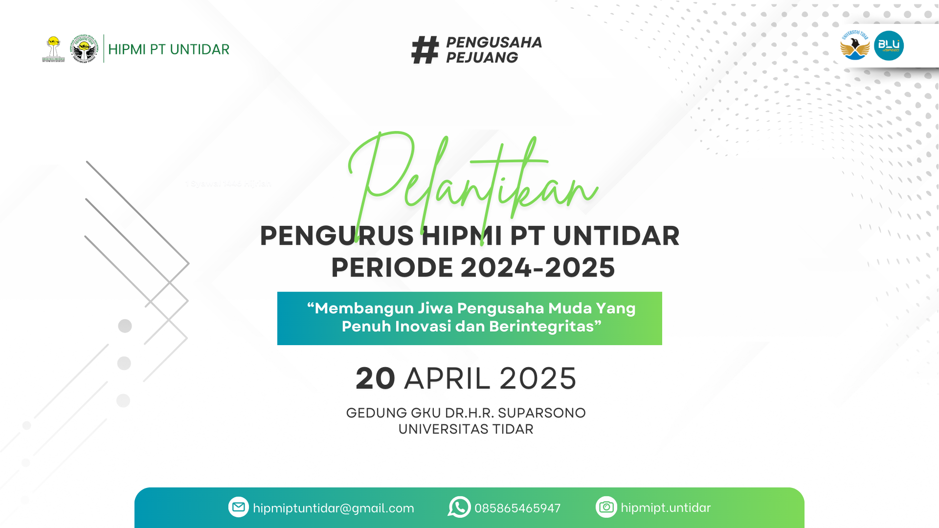 Pelantikan Pengurus HIPMI PT Untidar Periode 2024/2025